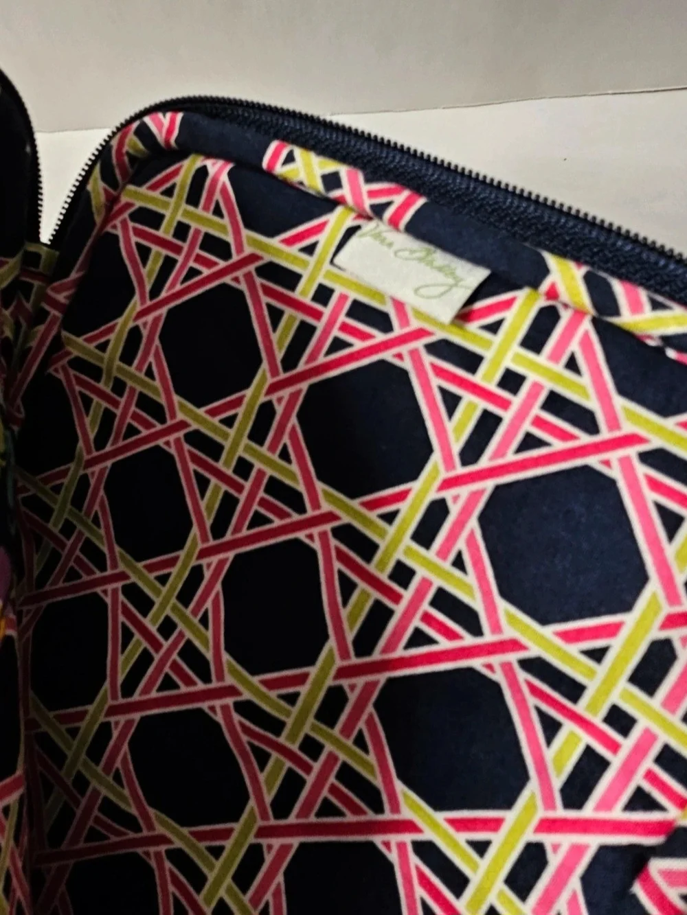 Vera Bradley Navy Floral Quilted Wristlet and Case Set